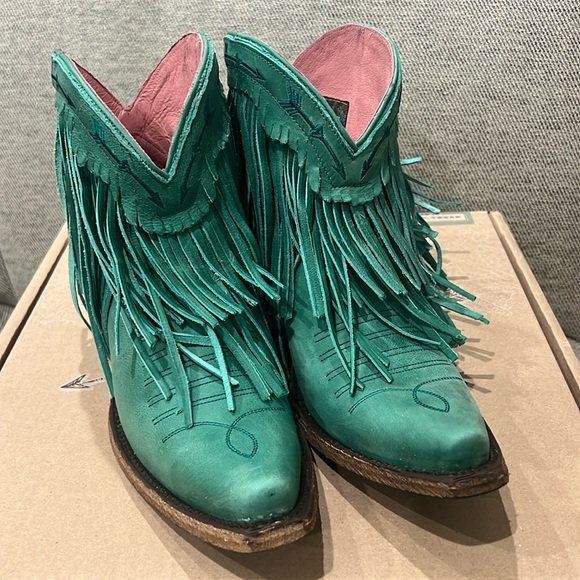 Junk Gypsy by Lane Spit fire fringe booties size 8.5 nwb - Picture 3 of 9
